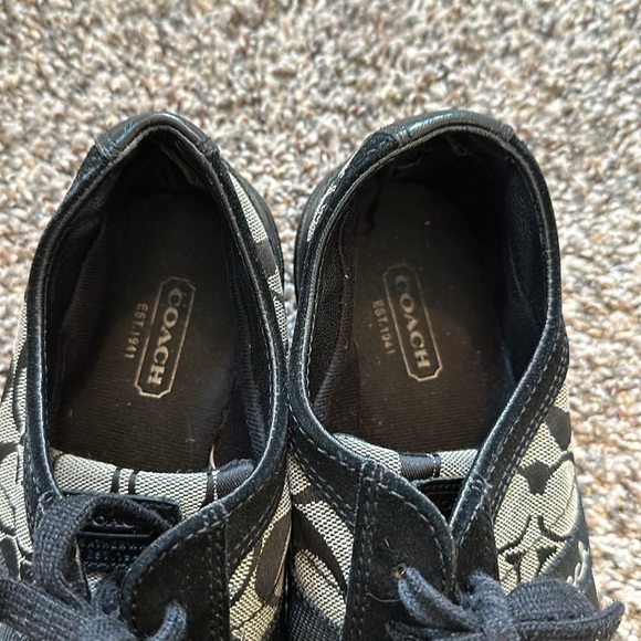 Coach Signature Women's Baylee Sneakers Shoes Black Size 8.5 Used Condition - Picture 2 of 5